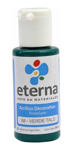Color Verde Talo 68 Acrílico Decorativo Eterna 50ml La Plata