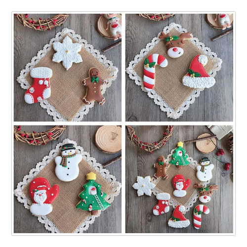 Moldes Para Galletas Navidad De Acero Inoxidable, Juego