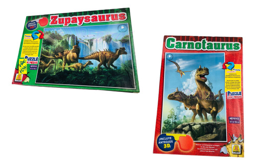 Combo Implas Rompecabezas 3d Cantosaurus + Supaysaurus
