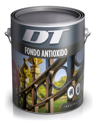 Fondo Antioxido Sintético - Dt Linea Premium - 0.9 Litros Color Gris Ceniza