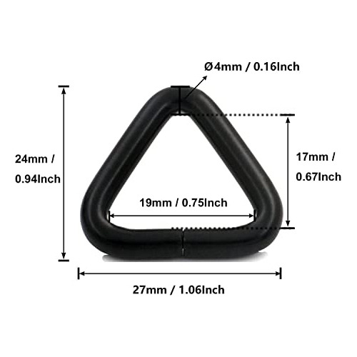 Conectores De Hebilla De Anillo Triangular De Metal De 3/4 P