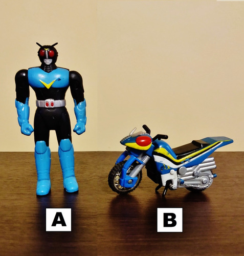 Muñeco Moto Masked Rider Saban Bootleg Bandai 90s