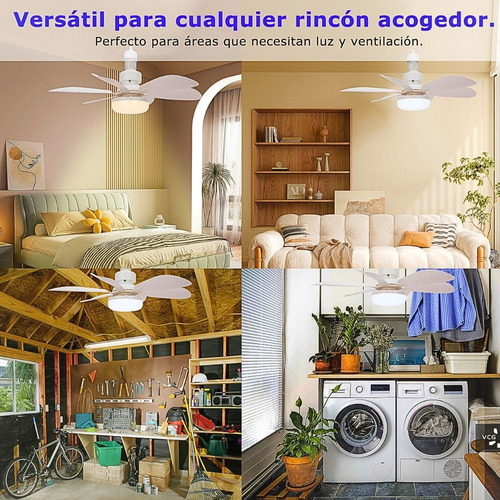 Ventilador De Techo 6 Aspas Con Led Y Control Remoto