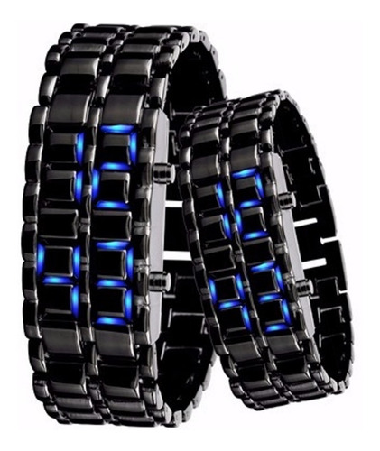 Reloj Led Hombre Digital Lava Samurai Acero Deportivo Unisex