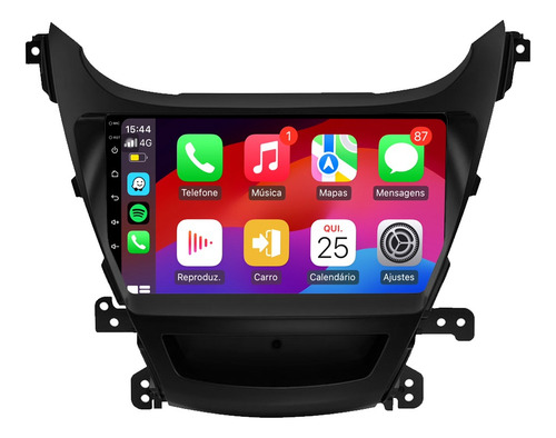 Multimidia Elantra 12/14 9p Android 14 Carplay 4gb 64gb