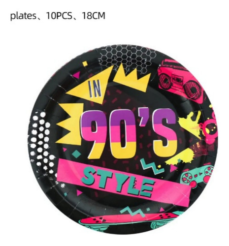 Cotillón Cumpleaños Retro Regreso A Los Noventas 90's Disco
