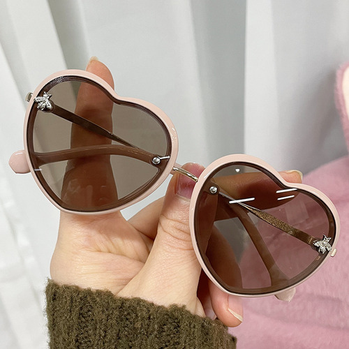 Lentes De Sol Con Montura De Corazón En Forma De Corazón Par