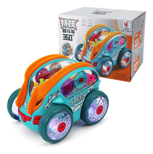 Con Batería: Cool Light Music Stunt Car Con Rotación De 360°