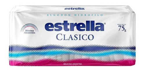 Algodon Estrella Clasico 10 Packs X 75grs