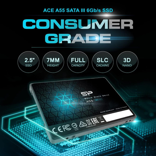 Sp 512gb Ssd 3d Nand A55 Slc Cache Performance Boost Sata...