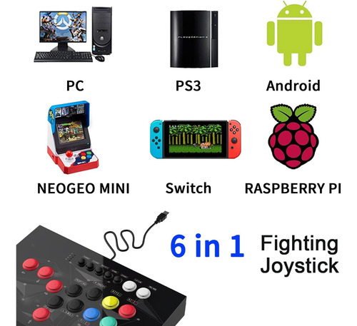 Doyo Arcade Stick Joystick Para El Hogar, Arcade Fighting Pi