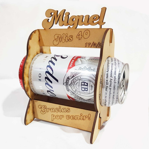 Imagen 3 de 6 de 15 Caja Porta Lata De Cerveza 473cc Souvenir Fibrofacil