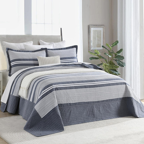 Colcha Queen Size Acolchada De Algodón 120 X102 Finlonte,