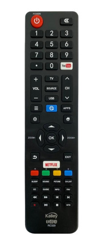 Control Remoto Kalley Rc320 Smart Tv Original Tdt