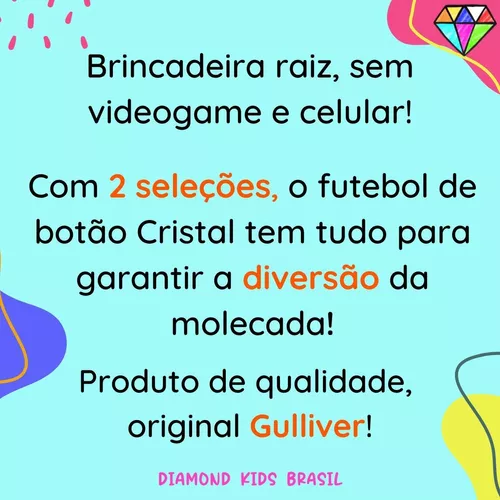 Jogo de Futebol de Botão - Cristal - Brasil x Argentina - Gulliver