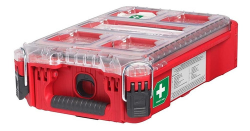 Caja Packout Botiquin Equipado Milwaukee 48-73-8435 Color Rojo