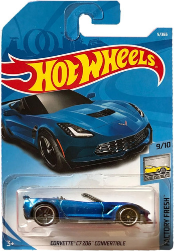 Hot Wheels Escala 1:64 #5 Corvette C7 Z06 Factory Fresh 9/10