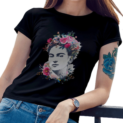 Remera Algodón Premium Frida Kahlo Dtg - 03