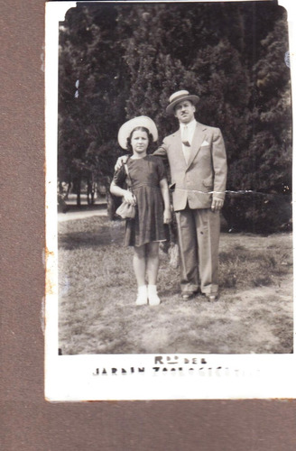 Foto Padre E Hija Jardín Zoológico  Enero 1948