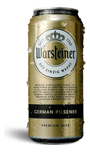 Cerveza - Lata Warsteiner 473cc 2. 6pack