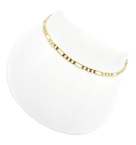 Pulsera De Tobillo Y De Mano De Oro Laminado Pt01 +estuche Diámetro 7 Largo 25