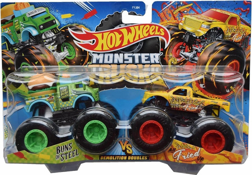 Hot Wheels Monster Truck 2pk Demolición Escala 1:64