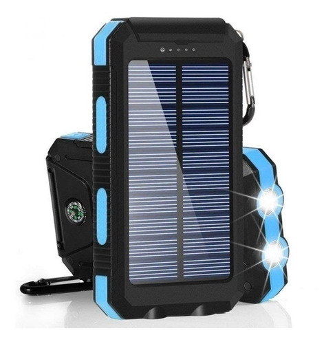 Impermeable Del Banco De La Energía Solar 10000mah 2usb Sali