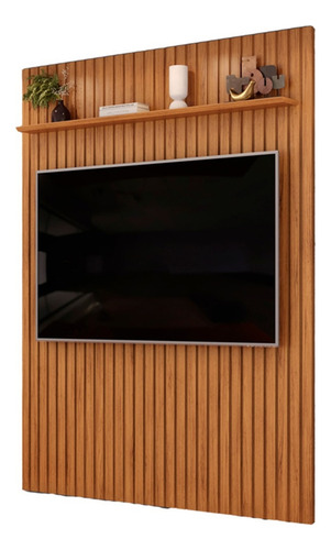 Painel Tv 65 Pol 183cm Suspenso Ripado Noah D04 Freijó - Mpo Cor Amarelo