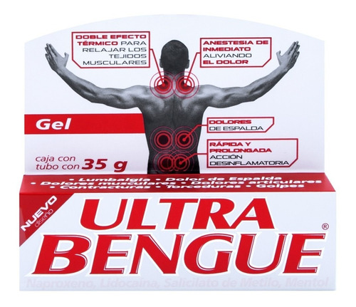 Gel Antiinflamatorio Ultra Bengue Anestesia El Dolor De 35 G