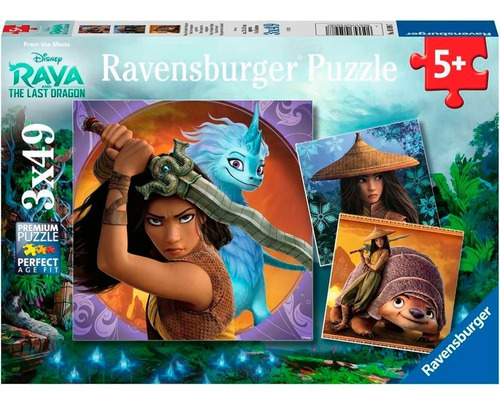 5098 Raya Dragón Disney 3 Rompecabezas Ravensburger 49 Pieza