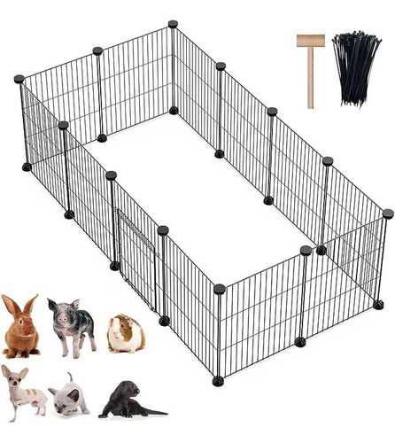 Diy Hogar Metal Plegable Pet Fence Para Perros Conejos Gatos