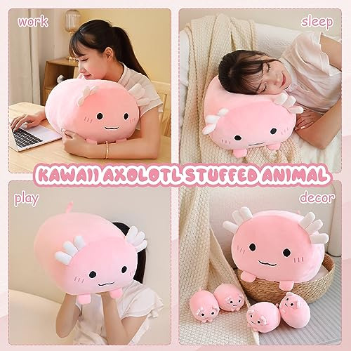 Toysym Axolotl - Peluche De Axolotl Con 4 Peluches De Axolot