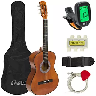 38in Beginner All Wood Acoustic Guitar Starter Kit W C...