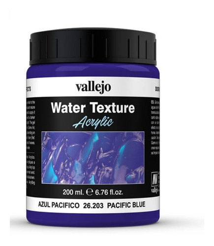 Efecto Vallejo 26203 Agua Texturada Azul Pacifico Gel Dioram