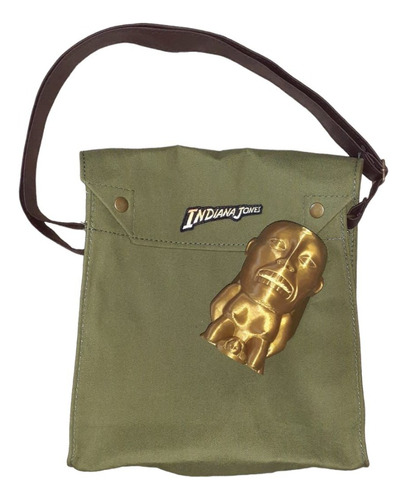 Indiana Jones Morral De Tela Con Bordado + Totem 3d Cosplay