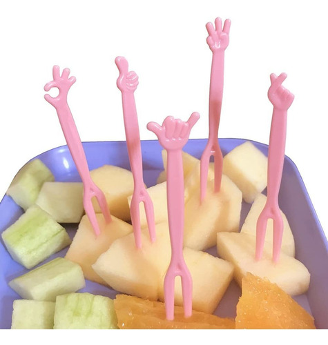 Zayoizy 50 Tenedores De Frutas De Plástico, Mini Tenedores D