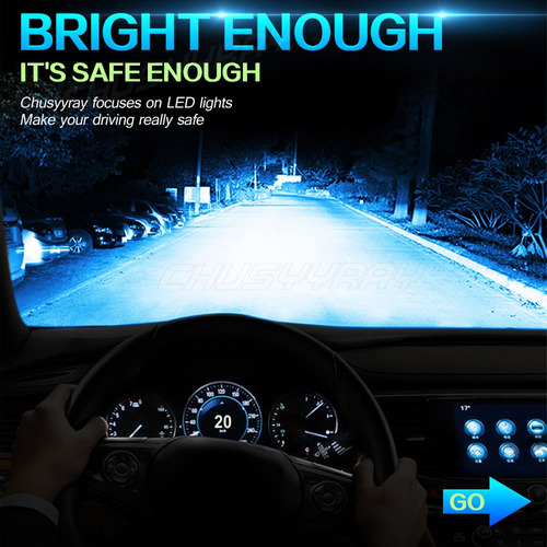 A Juego De Luces Led H4 9003, Color Azul Hielo, 24 000