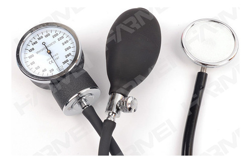 Kit Baumanómetro Aneroide Con Estetoscopio De Doble Campana Color Negro Duplex, Brazalete De 14-50Cm, Tamaño Estándar