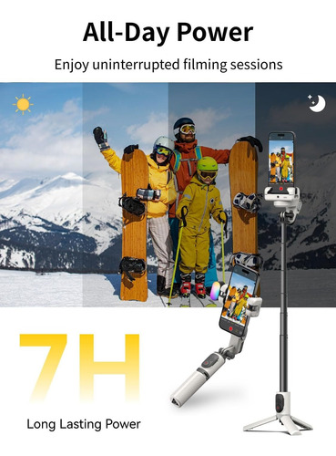 Gimbal Estabilizador 1 Ejes Aochuan Smart M1 Pro Con Luz