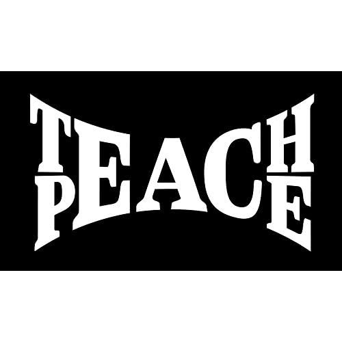 Pegatina De Vinilo Teach Peace Coche, Camión, Furgonet...