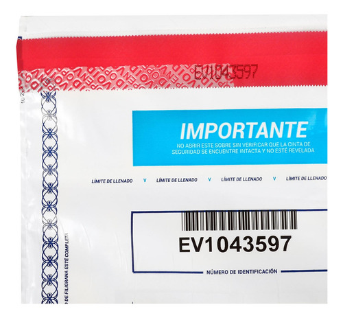 100 Sobres/bolsas Inviolables Nº 2 Seguridad 32x40cm