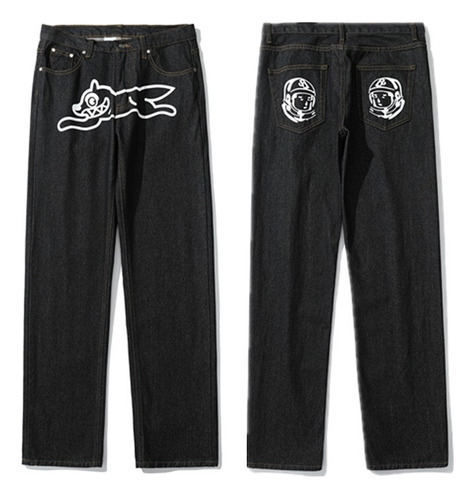 Pantalones Vaqueros Holgados De Hip Hop Para Hombre Con Esta