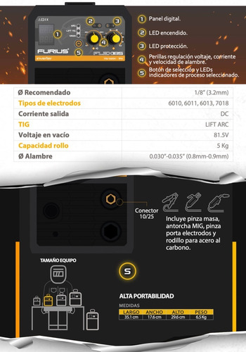 Soldadora Multiproceso Microalambre 160a 110/220v Gas/no Gas
