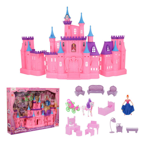 Castillo De Muñecas De Plastico Rosa