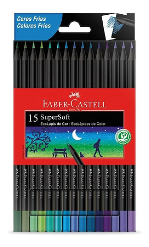 Lapices De Colores Faber Castell X 15 Super Soft Tonos Frios