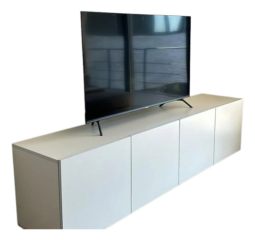 Rack De Tv. Mesa Para Tv Hasta 75 2 Metros Melamina 18mm