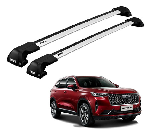 Rack Teto Thule Wingbar Edge Haval H6 Prata 2023 Em Diante