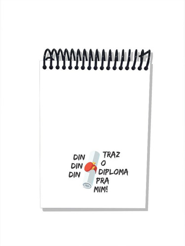 Imagem 2 de 2 de Caderneta Traz O Diploma Pra Mim Graduação Curso Estaciando