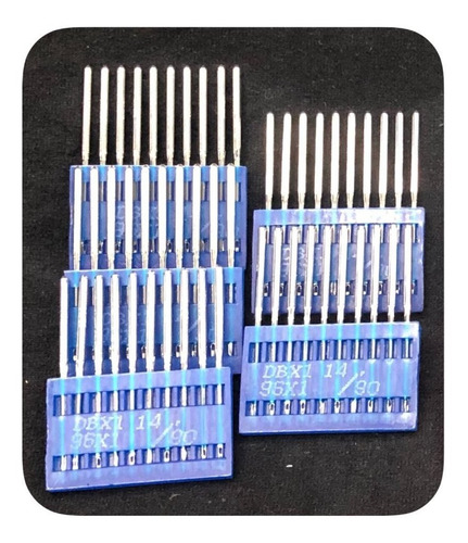 Imagen 3 de 4 de 150 Agujas Maquina De Coser 50 Recta,50 Over Y 50 Collarete