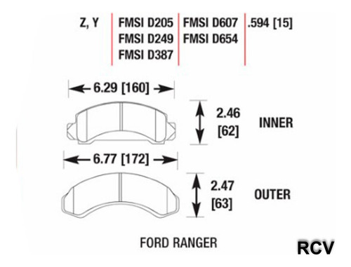 Balatas Disco  Delantera Para Ford Ranger   1988